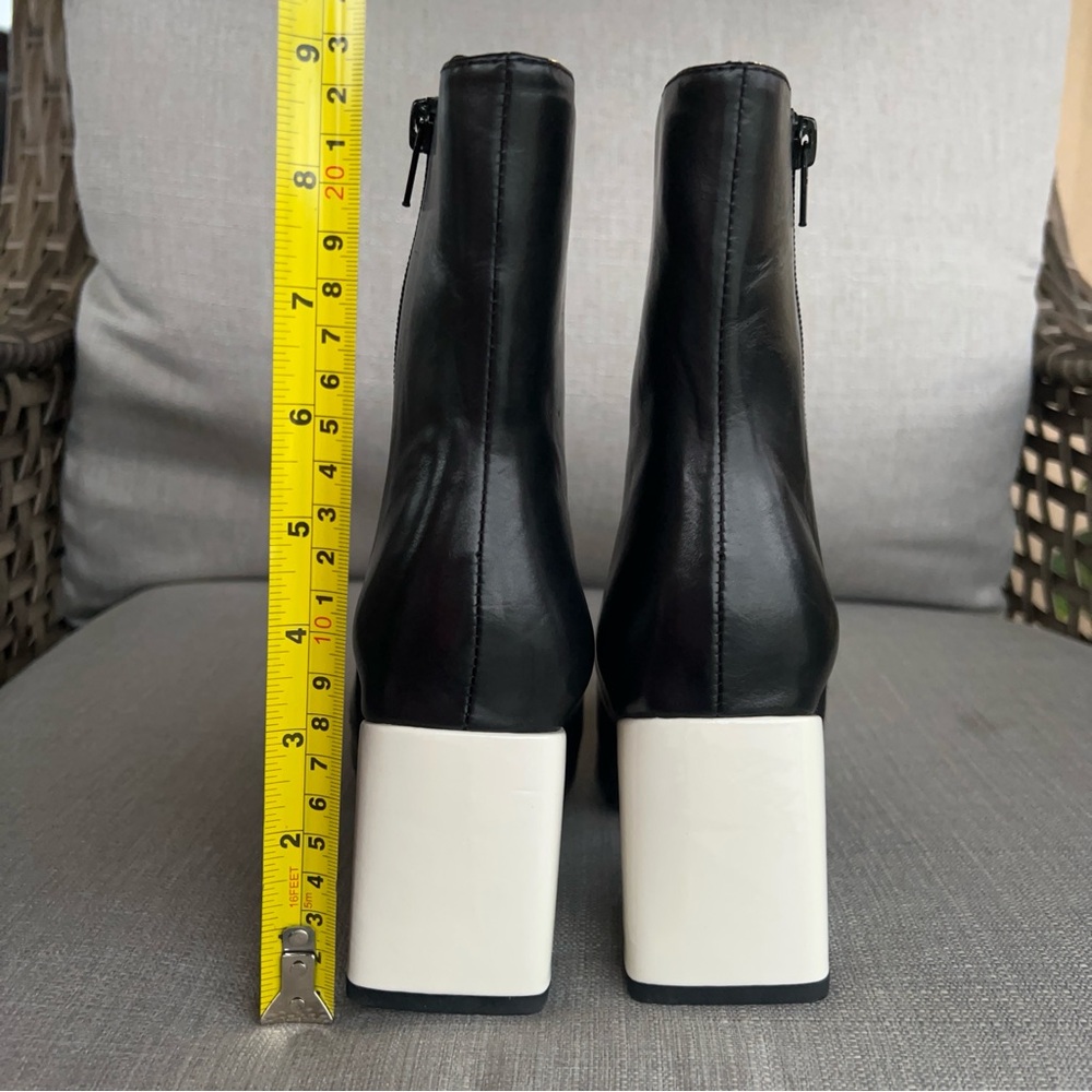 Tamara London Blade Pointed Toe Leather Boots Black and White Size 37 or US 6.5 - Picture 14 of 16